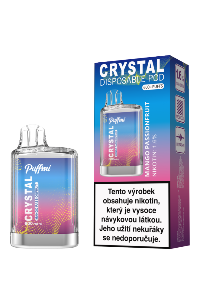 Crystal Box - Mango Passion Fruit Vape Puffmi Crystal Box - Mango Passion Fruit Vape Puffmi