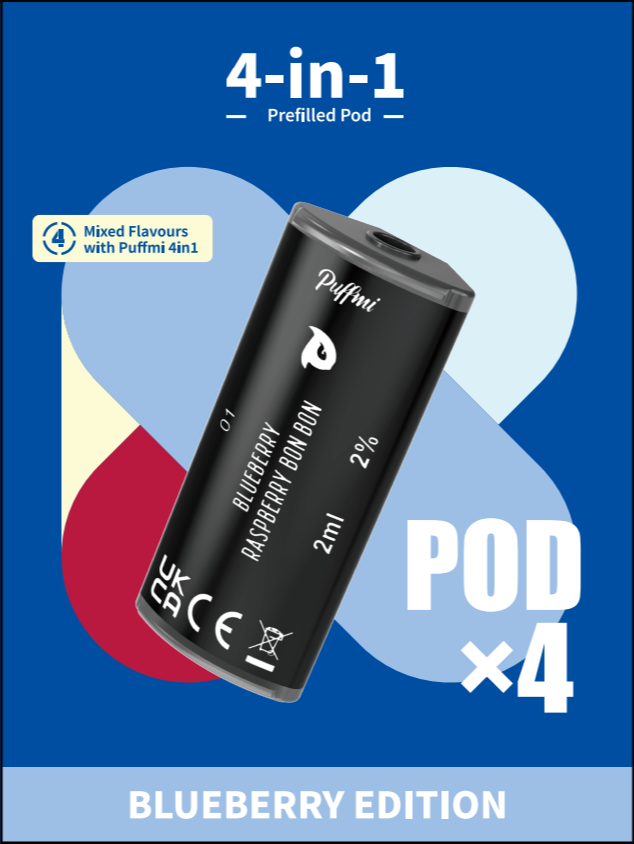 Puffmi 4in1 pods - Blueberry Edition 4x Vape Puffmi Puffmi 4in1 pods - Blueberry Edition 4x Vape Puffmi