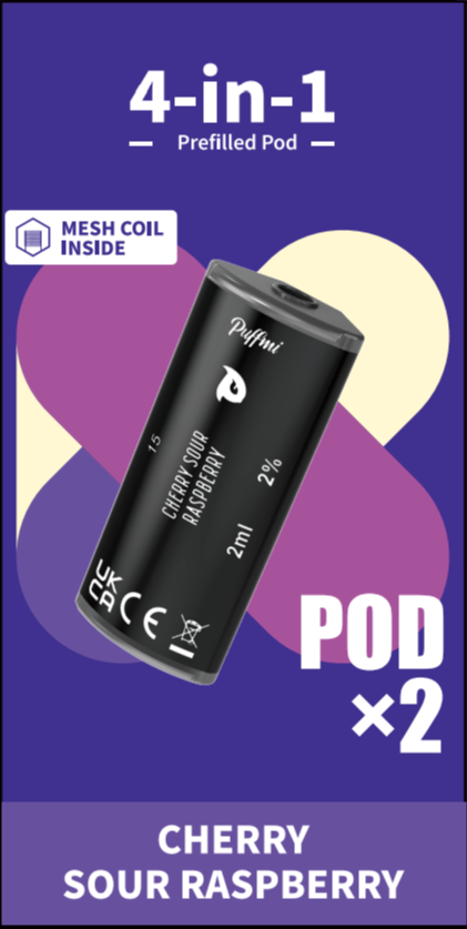 Puffmi 4in1 pods - Cherry Sour Raspberry 2x