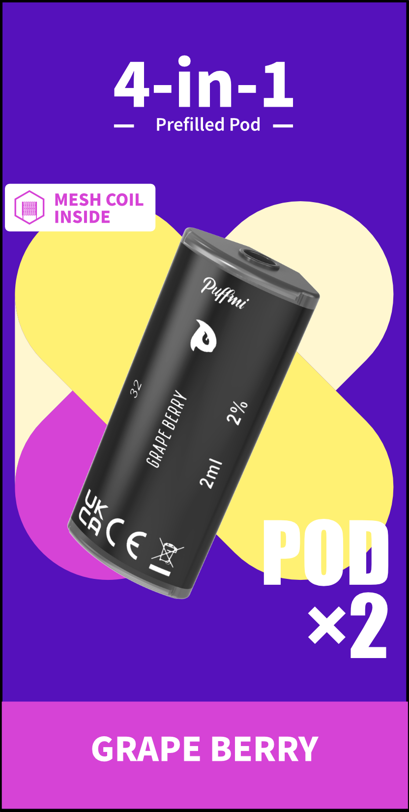 Puffmi 4in1 pods - Grape Berry 2x