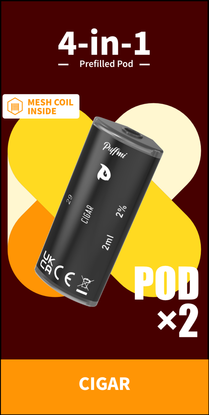 Puffmi 4in1 pods - Cigar 2x