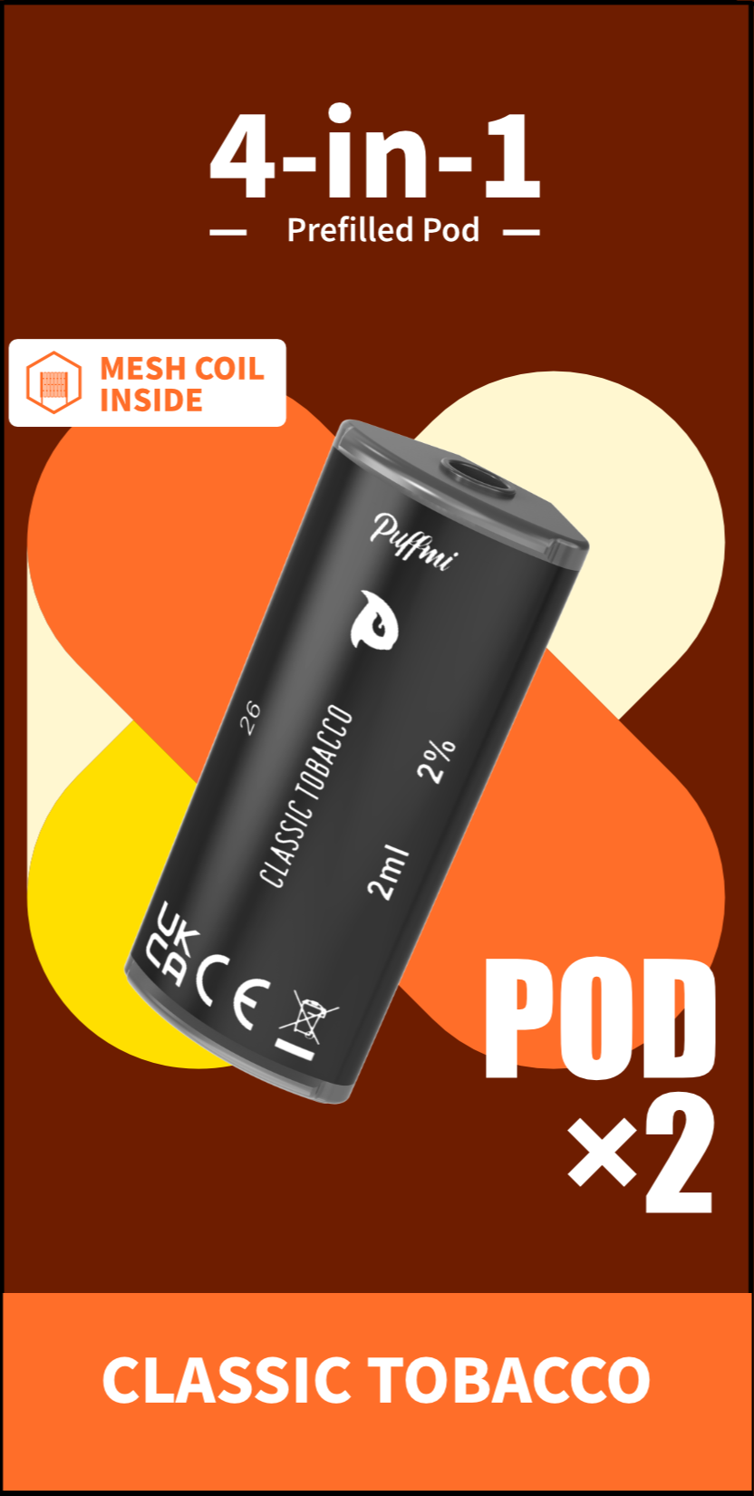 Puffmi 4in1 pods - Classic Tobacco 2x
