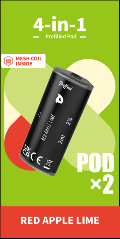 Puffmi 4in1 pods - Red Apple Lime 2x