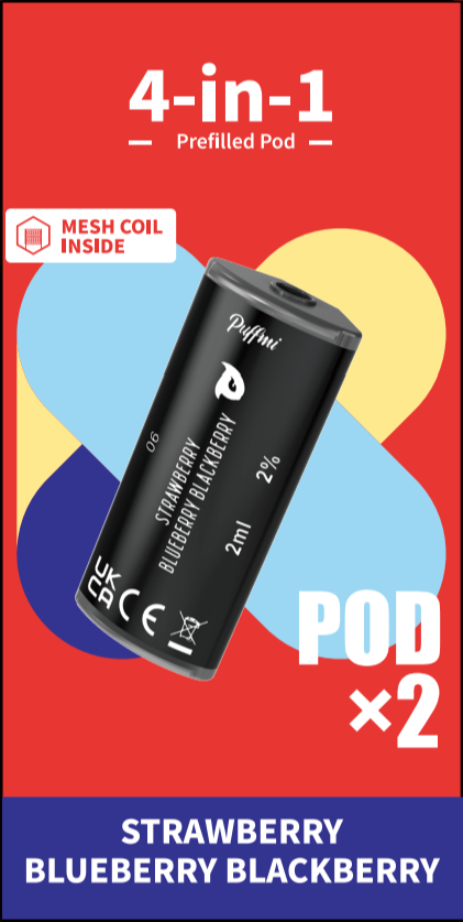 Puffmi 4in1 pods - Strawberry Blueberry Blackberry 2x