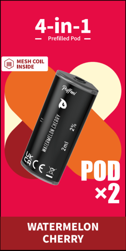 Puffmi 4in1 pods - Watermelon Cherry 2x